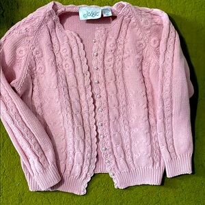 Vintage Pink Cable Knit Sweater